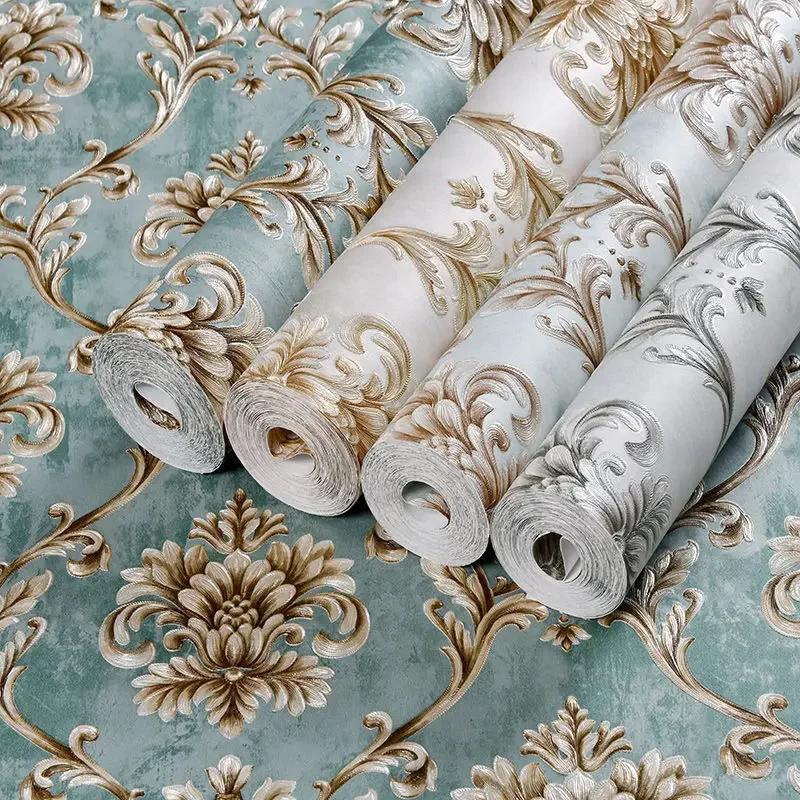 

Thickened European-style Wall Stickers 3d Living Room Self-adhesive Home Decor Non-woven Wallpapers Bedroom Background Wallpaper 53CMX3M