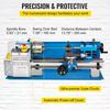 Mini Metal Lathe 550W Variable Speed Metal Lathe 50 to 2500Rpm Precision Mini Benchtop Lathe 7x14 Inch for Mini Precision Parts Processing Sample