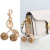 Sparkling Gold Cherry Pendant for Bag Glitter Resin Cherry Pendant for Purse Keychain Charm Festive Christmas Accessory