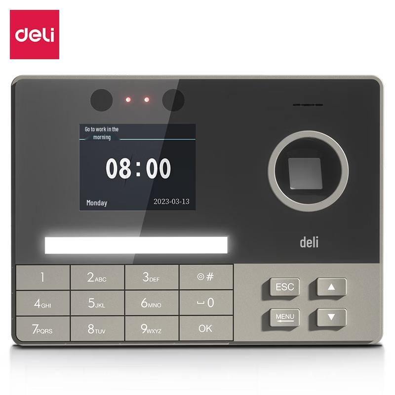 Deli Smart Time Clock & Attendance Machine CN Plug (adapter Included)