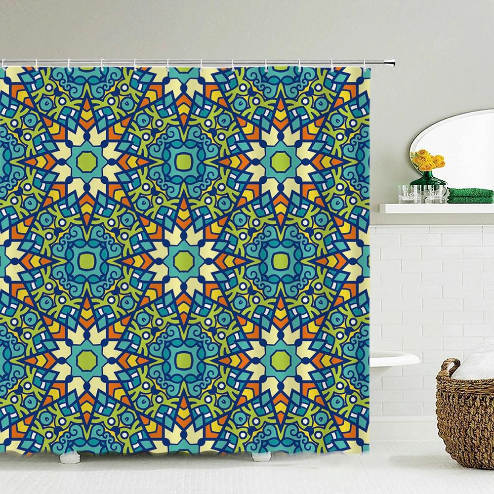 Colorful Bohemian Shower Curtain Boho Polyester Fabric Bath Curtain for Bathroom Curtain Decor Shower Curtains Cortina Ducha