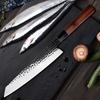 9.5 Inch Forged Kiritsuke Kitchen Knife Hammer Blade Stainless Steel Chef Knife Meat Fish Sashimi Salmon Sushi Knives