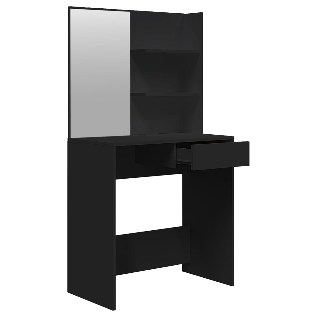 Moderner, minimalistischer Schminktisch mit Spiegel, Schminktisch mit Aufbewahrungsfächern, Schubladen zur Aufbewahrung, 74,5x40x141 cm