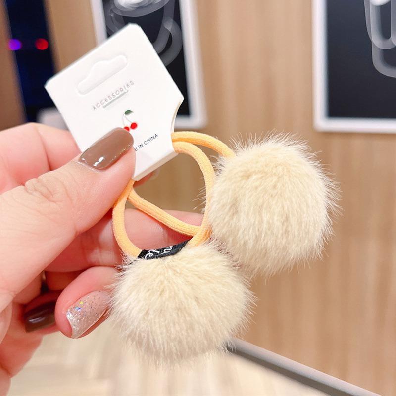 2 Stücke Nette Haar Ball Candy Farbe Kopfbedeckungen Kinder Elastische Haarbänder Kinder Seile Mädchen Zubehör Baby Kopfschmuck