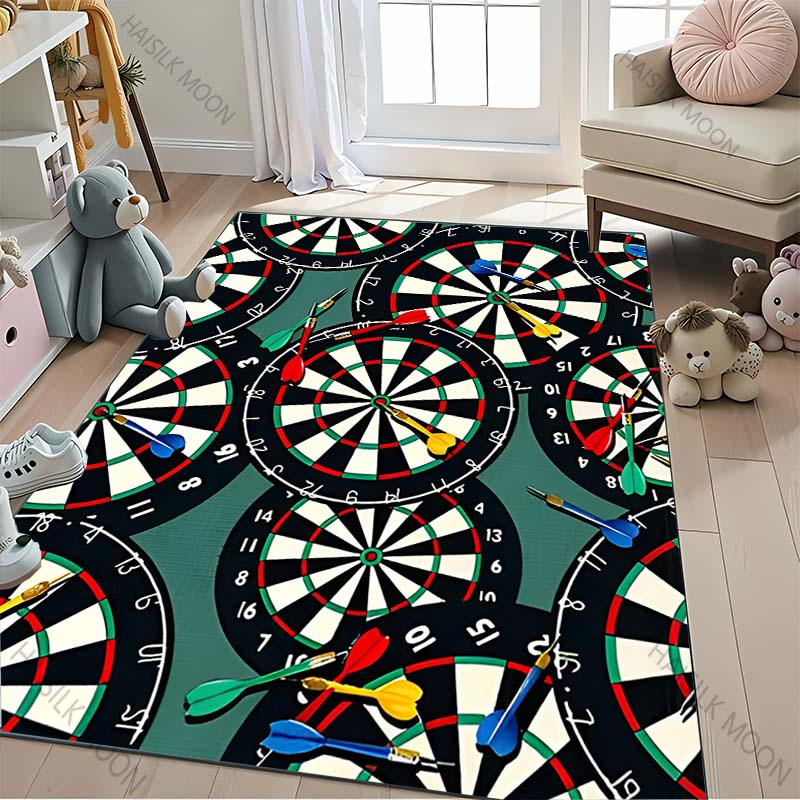 

3D Printing Sport Carpet Dart Target Carpet Game Room Living Room Bedroom Non-slip Carpet Door Mat Birthday Rug Gift Fast Arrive 40x60cm (16x24in)