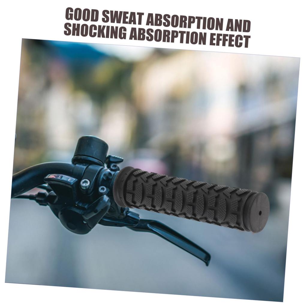 TENDYCOCO 2 PCS Anti-Slip Silicone Handle Grips for Bicycle Mountain Bike Lock-on Design Weather Resistant Improve Grip