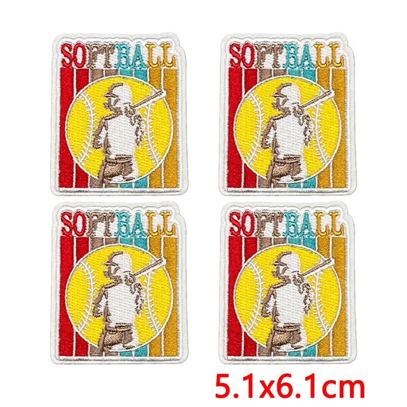 10PCS Softball Themed Iron On Patches, Softball Bow & Unicorn Embroidery Patches, Patches for Clothing DIY Decoration