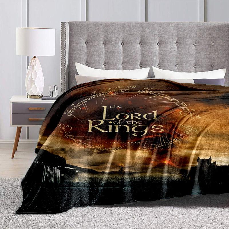 1pc The Lord of the Rings Collection Cartoon Blanket,Portable Throw for Travel & Camping, All Season Cozy Blanket,Ideal Gift