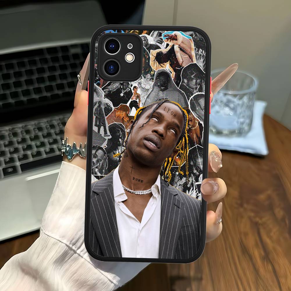 T-Travis S-ScottS Singer Phone Case For IPhone 13 12 X XS MAX Pro Max 16 15 11 14 Pro Max Shockproof Matte Cover