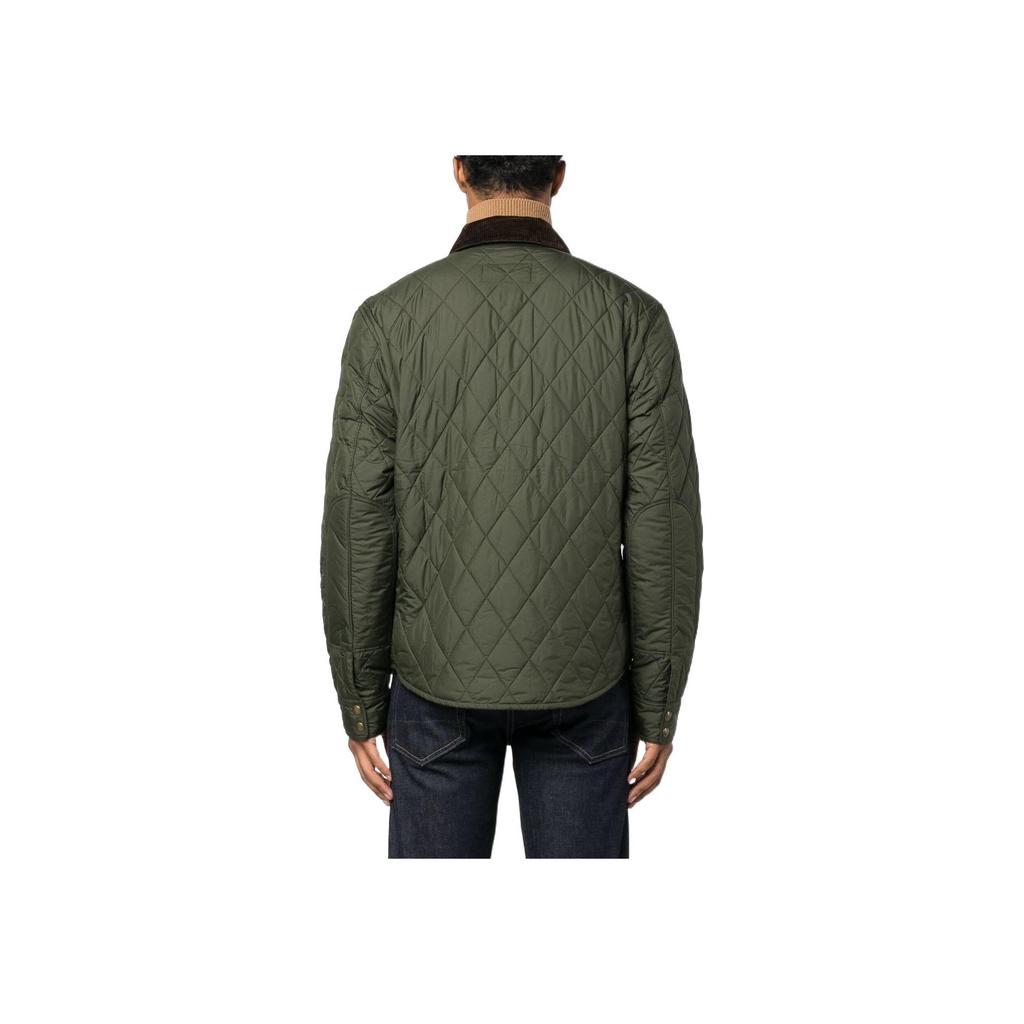 Polo Ralph Lauren FW22 Solid Diamond Quilted Jacket Men Jackets Green 710876085-001
