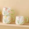 Creative Hand-painted Tulip Mugs High Appearance Level Ins Style Ceramic Cups  Niche Design Sense  Drinking Cups and Coffee Cups