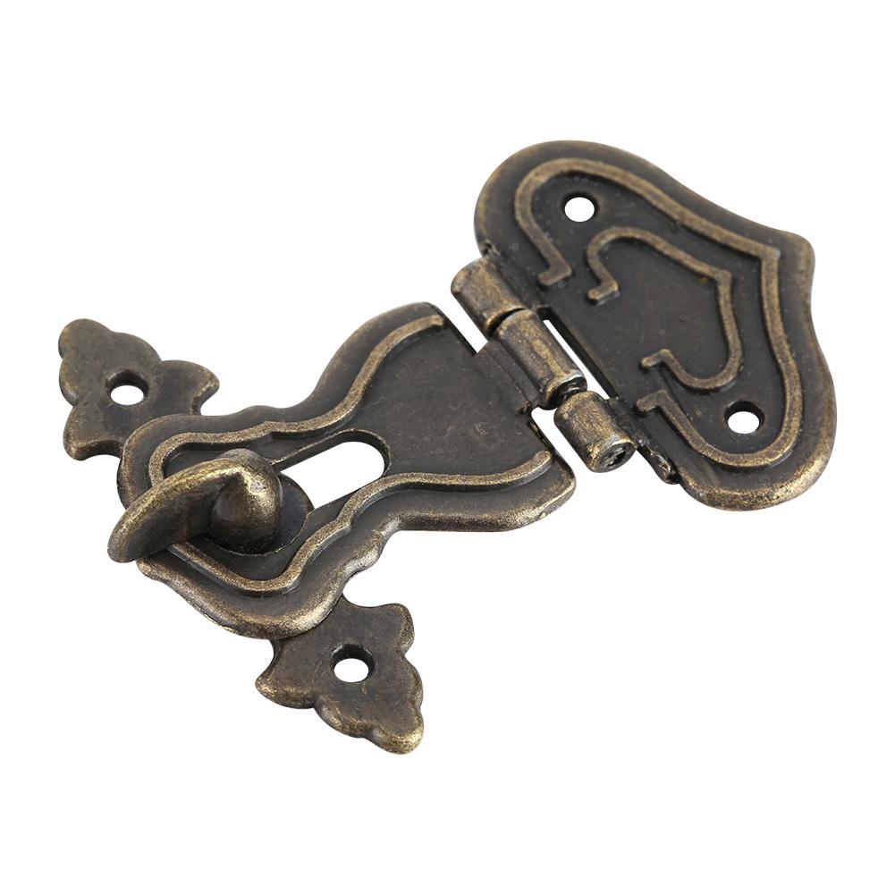

10 Packs Retro Style Bronze Tone Jewelry Case Box Lock Latch Hasp Wooden Box