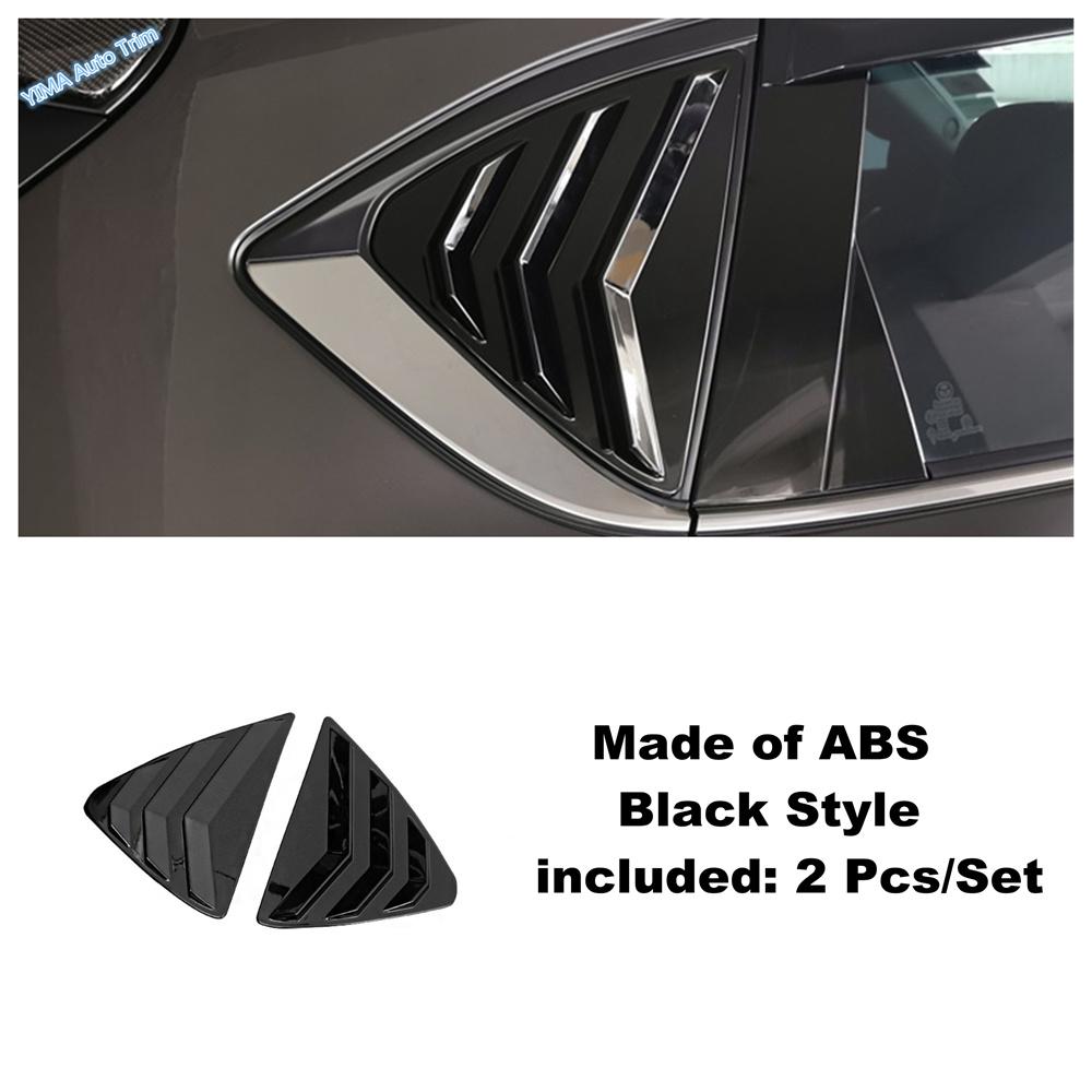 Car Rear Window Side Vent Shutter Louver Cover Trim For Mazda CX-5 CX5 2017 - 2025 ABS Carbon Fiber Black Exterior Accessories