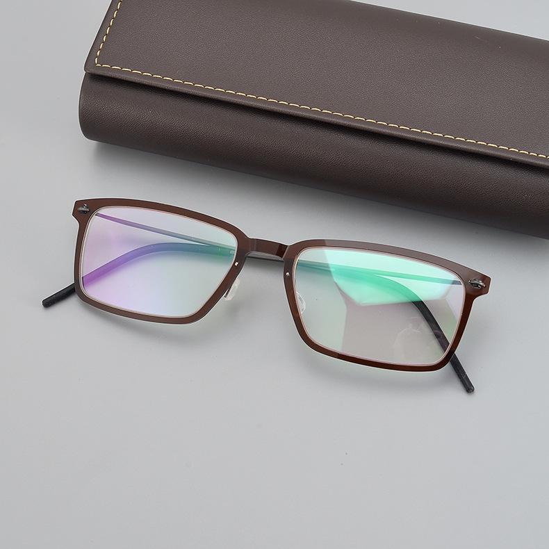 

Eyeglass Frames: Pure Titanium Myopia & Plano Glasses, Resin Full Frame, Lightweight (6g), Popular Xiaohongshu Style for Men & Women