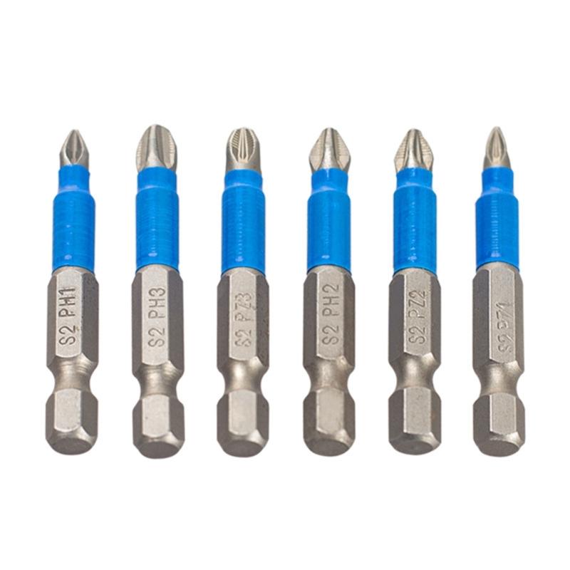 

1/4 Hex Shank Long Magnetic Screwdriver Bit Set, Nonslip, Crossed Head Slotted Tip Bit Magnetic Screwdriver Bit