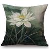 Chinese Retro Painting Style Classical Girl Lotus Cushion Covers Office Car Sofa Chair Home Decoration Cushion Cover Pillow Case