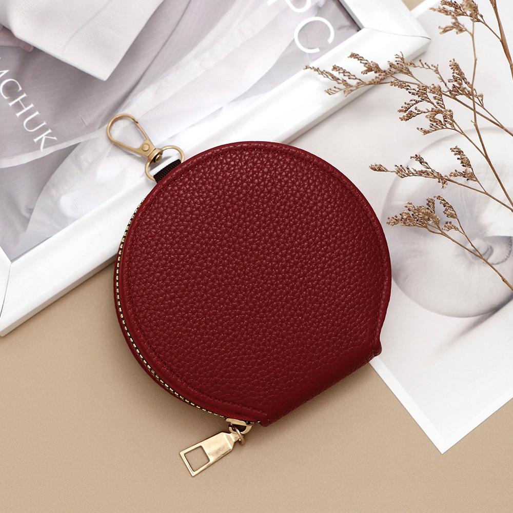 Korean INS Style Women's Round Mini Wallet and Makeup Coin Purse