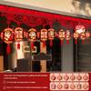 2026 Horse New Year Ribbons Garlands Lucky Character Red Spring Festival Hanging Decor Garland Ribbons Door Decoration