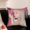 H-Hannah M-Montana Pillowcase Living Room Sofa Cushion Cover Bedroom Room Bed Pillow Cover Home Decoration