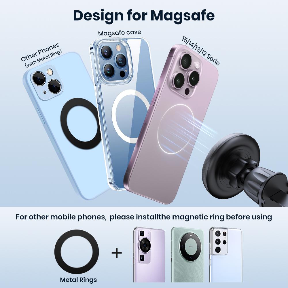 TOPK Magnetic Car Phone Holder Air Vent Car Phone Stand For Magsafe iPhone 15 14 13 ProMax Xiaomi Samsung Strong Magnet Holder 7
