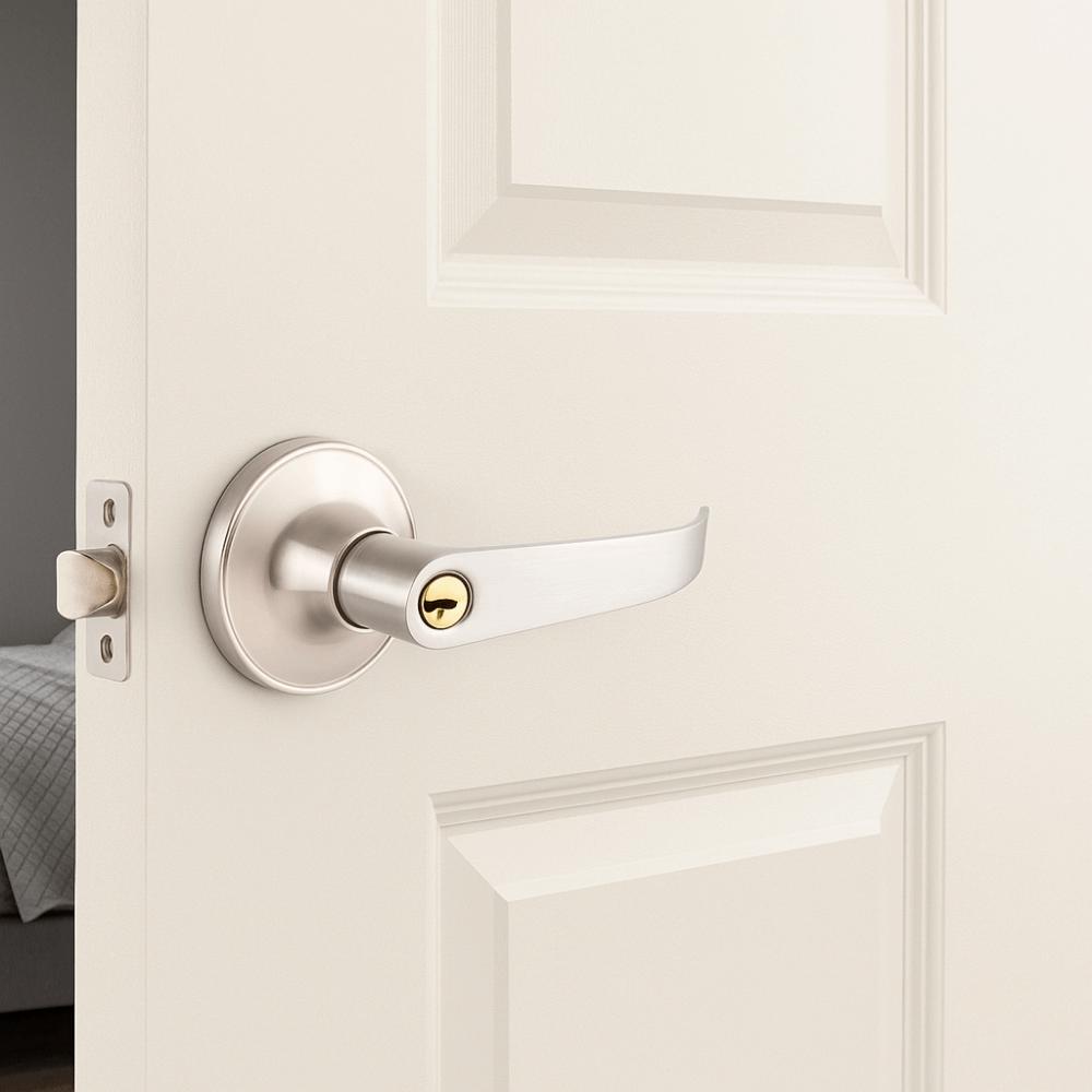 Aluminum Zinc Zinc Alloy Three-Pole Spherical Door Lock High-Grade Keyed Locks Door Handle Lock Living Room