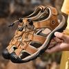 Summer Men's Sandals Lightweight and Casual Walking Shoes Home Garden Outdoor Men Beach Rubber Soled Anti Slip Shoes Large Size