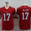 Buffalo Bills NFL Football Jersey 17 Josh Allen 27 Stefon Diggs 14 Isaiah Whitehead Authentic Style Fan Wear