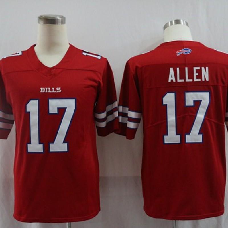 Buffalo Bills NFL Football Jersey 17 Josh Allen 27 Stefon Diggs 14 Isaiah Whitehead Authentic Style Fan Wear