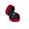 Heart Shape Red Rings Box Velvet Jewelry Packaging Boxs For Proposal Engagement Wedding Rings Earrings Jewelry Display Box