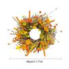 Thanksgiving Decoration Ornament Wreath Maple Leaf Floral Hoop Harvest Festival Autumn Theme Window Display Decoration Garland
