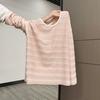 Pink striped sunscreen long-sleeved blouse t-shirt women's spring summer 2026 new relaxed lazy wind loose top