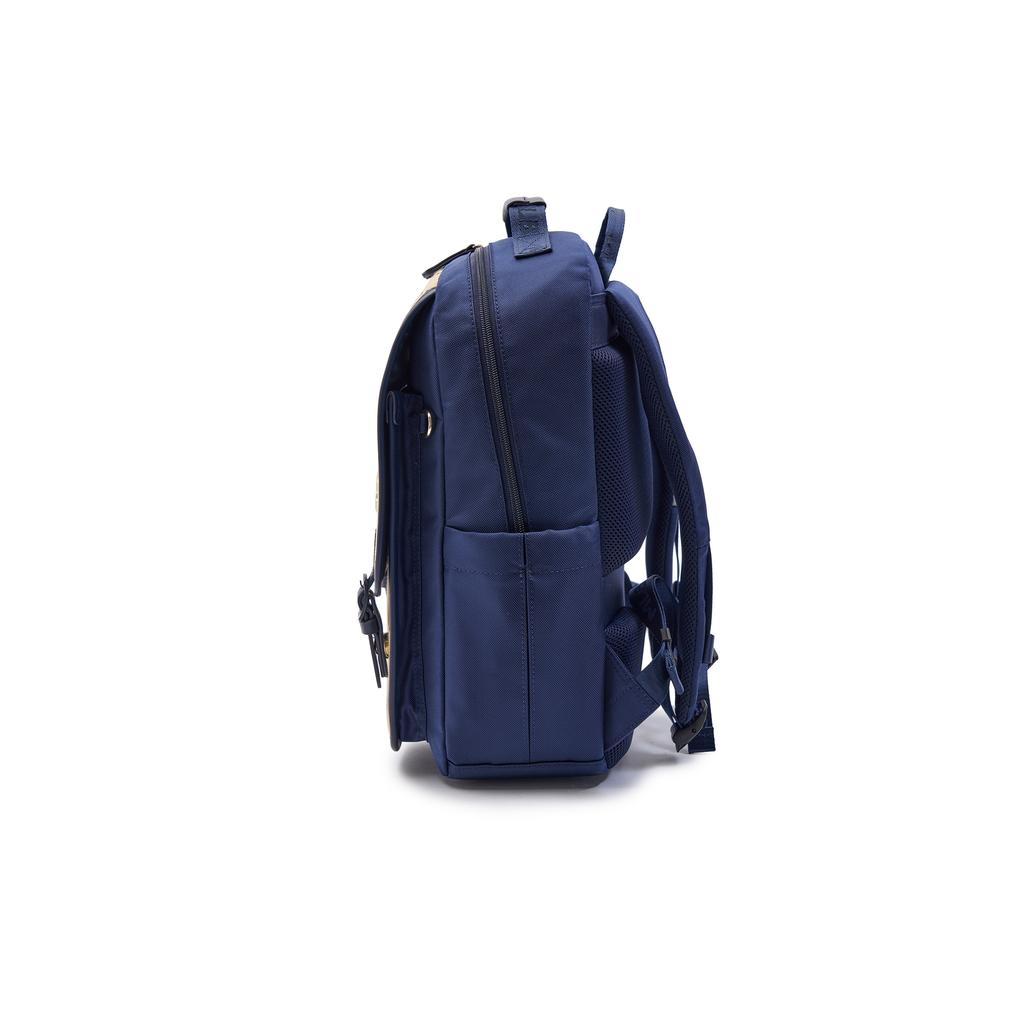 New MLB Polyester With Cotton Backpack Men's Marine Blue & Brown 7ABKMD24N-43BGS