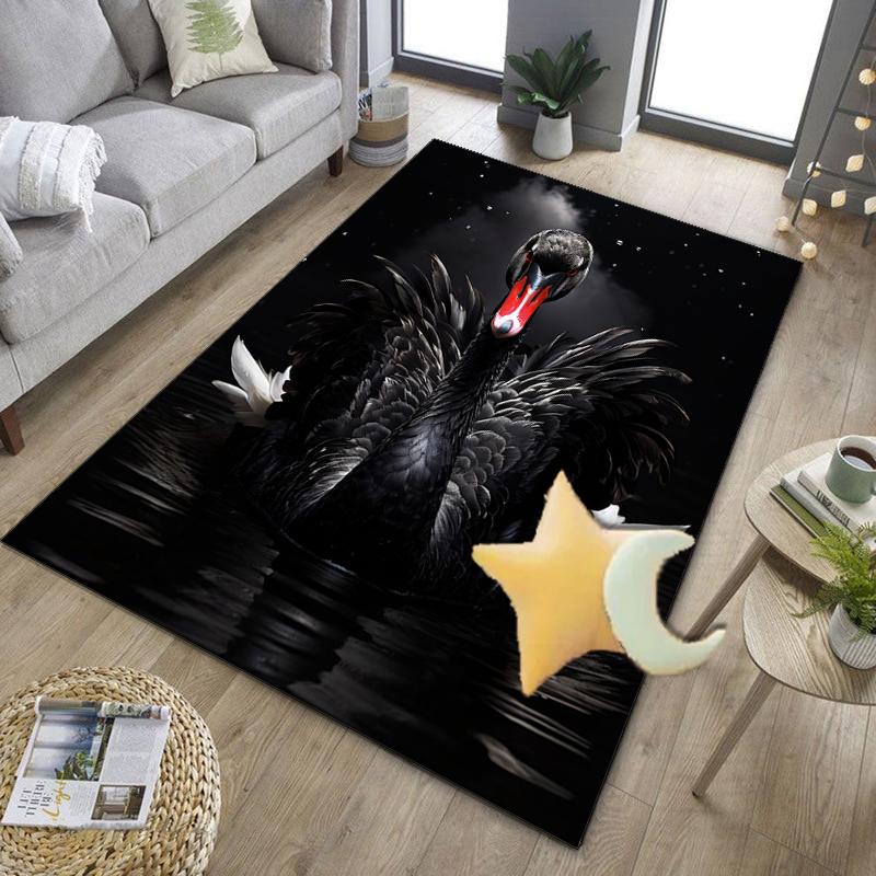 Swan And Lotus Fantasy Office Rug Chair Mat, Entryway Carpet, Suitable for Front Door, Bedroom, Living Room, Desk, Holiday Gift