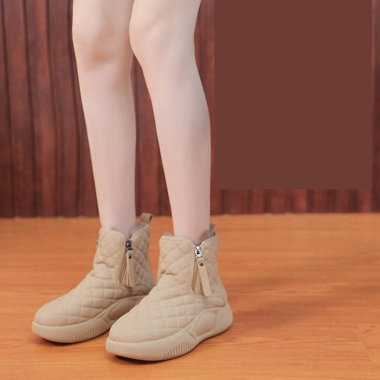 

Зимние бархатные теплые утолщенные зимние сапоги женская обувь 2024 года новая подошва маффин усиленная холодная и нескользящая обувь из хлопка для матерей 40