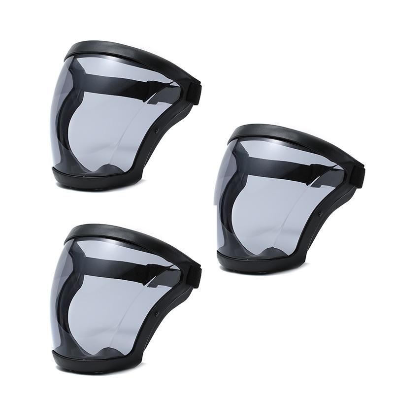 Transparent Full Faceshield Reusable Dustproof Anti-fog Mask HD Safety Glasses Kitchen Protection Anti-splash Mask With Filters