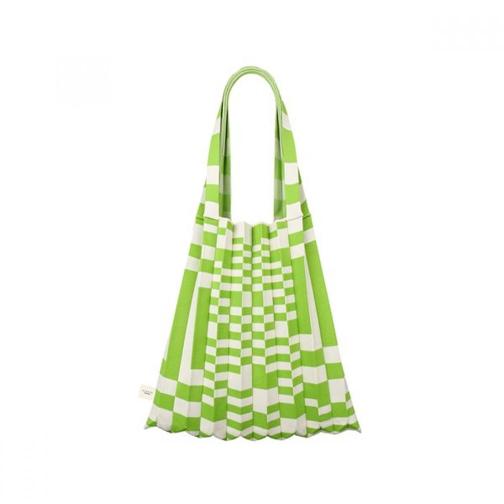 

Pleatsmama Shoulder Bag Grid Green Single option