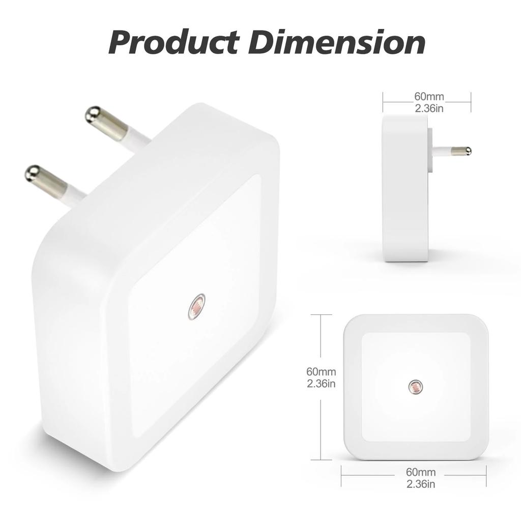 1/4/8pcs LED Night Light,Plug in Night Lamp,Dimmable Indoor Lighting,Decorative Wall Light for Corridor,Cabinet,Toilet,Kids Room