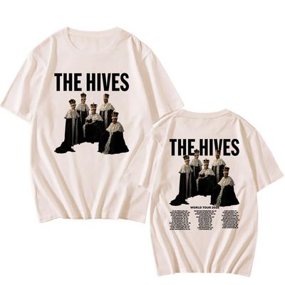 The Hives Παγκόσμια Περιοδεία 2025 T-shirt Κοντομάνικο Καλοκαιρινά Βαμβακερά Μπλουζάκια Μόδα Ροκ Μπάντα Γραφικό T-shirt Unisex Streetwear Ανδρικά Μπλουζάκια