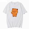 Anime Cartoon Panda Bear Bubu and Dudu T Shirt Kawaii Graphic Printed T Shirt Fashion Crew Neck Plus Size T Shirt Unisex