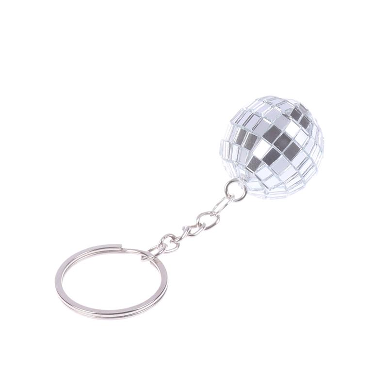 1 stk utsøkt nøkkelring anheng dekor søtt anheng dekorativ veske Disco ball nøkkelring dekorativ ball hengende