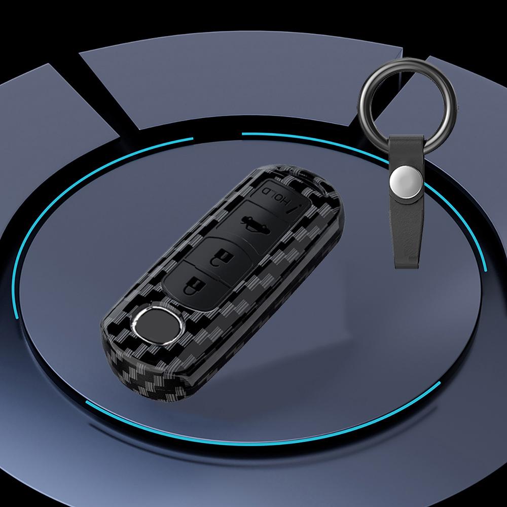 

Чехол для автомобильного ключа из углеродного АБС-пластика с кнопками 2, 3, 4 для MAZDA 3/6 MX-5 Miata (2009-2012) СХ-7 СХ-9 (2010-2012 гг.) Аксессуары для Fob Shell Cage