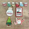 Xmas Tiered Tray Decor Rustic Wooden Xmas Tiered Tray for Holiday Table Decoration