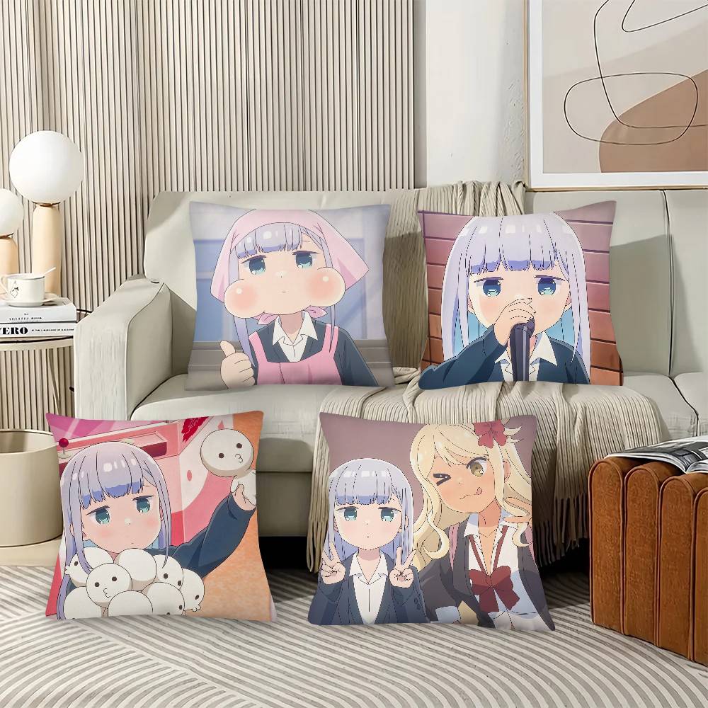 1Pc Anime A-Aharen-San Wa Hakarenai Pillow Case Fashion Square Pillowcase Bedroom Sofa Room Ins Decoration Leisure