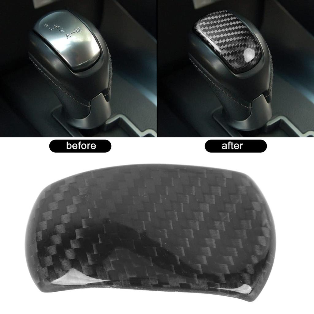 Car Gear Shift Knob Cover Trim Carbon Fiber Shifter Head Decal Sticker for GTR R35 2008-2015