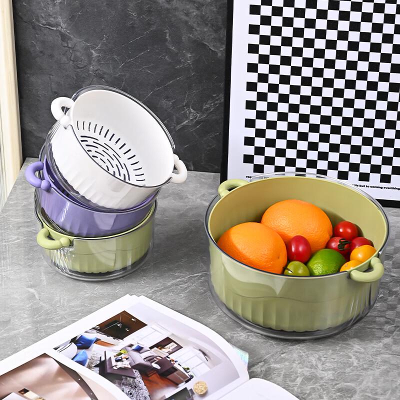 Plastic Vegetable & Fruit Washing Basket Set
