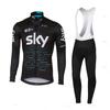 Professional Cycling Jersey Set Black Long Sleeve Breathable Men Women Road Bike Riding