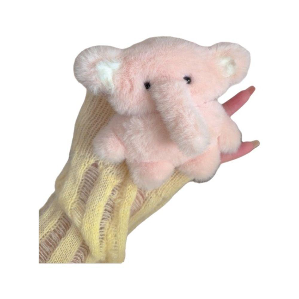 Cartoon Plüsch Kopfhörerhülle Plüsch Elefant Stoßfeste Kopfhörerabdeckung Weich für AirPods 4 3 2 1 Pro/Pro2/Pro3