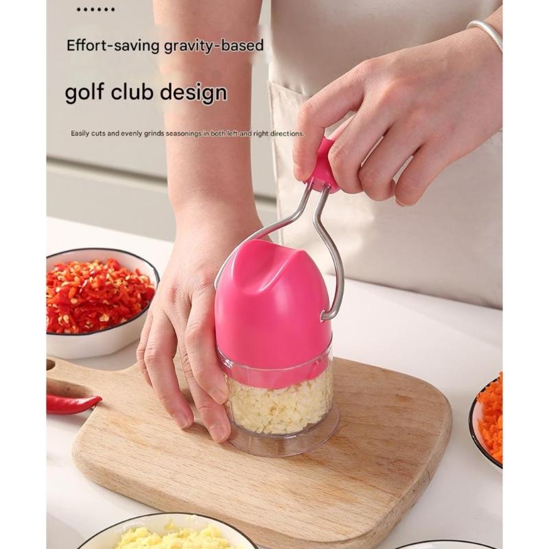 Manual Garlic Mincer For Garlic Crushing With Ergonomic Handle Plastic Easy to Clean Seasoning Chopper Kitchen Tool