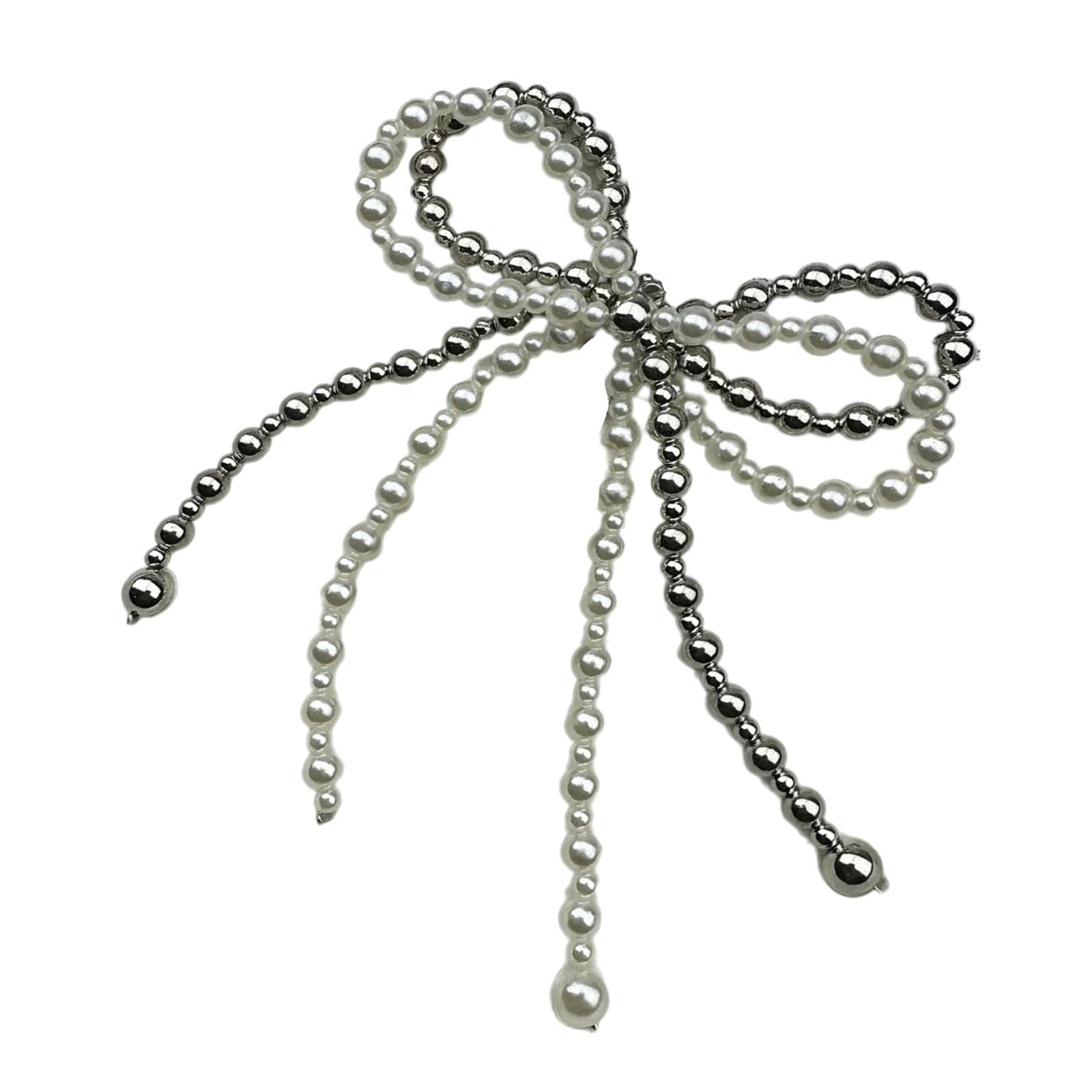 

Стильное подвесное украшение с жемчугом и бантом для чехлов для телефонов и аксессуаров. Идеально для модных женщин. бежевый