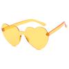 Costume Candy Color Eyewear Transparent Heart Sunglasses Sunglasses For Women Rimless Heart Glasses